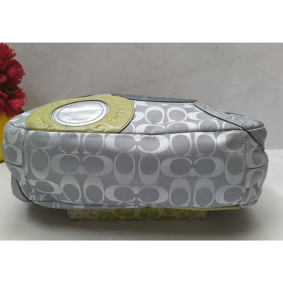 Coach Multicolor Round Patchwork Canvas Leather 3 Compartments Shoulder Bag - Picture 5 of 15